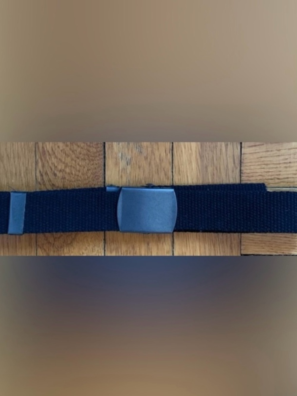 Kid’s Black Webbing Belt with Matte Buckle